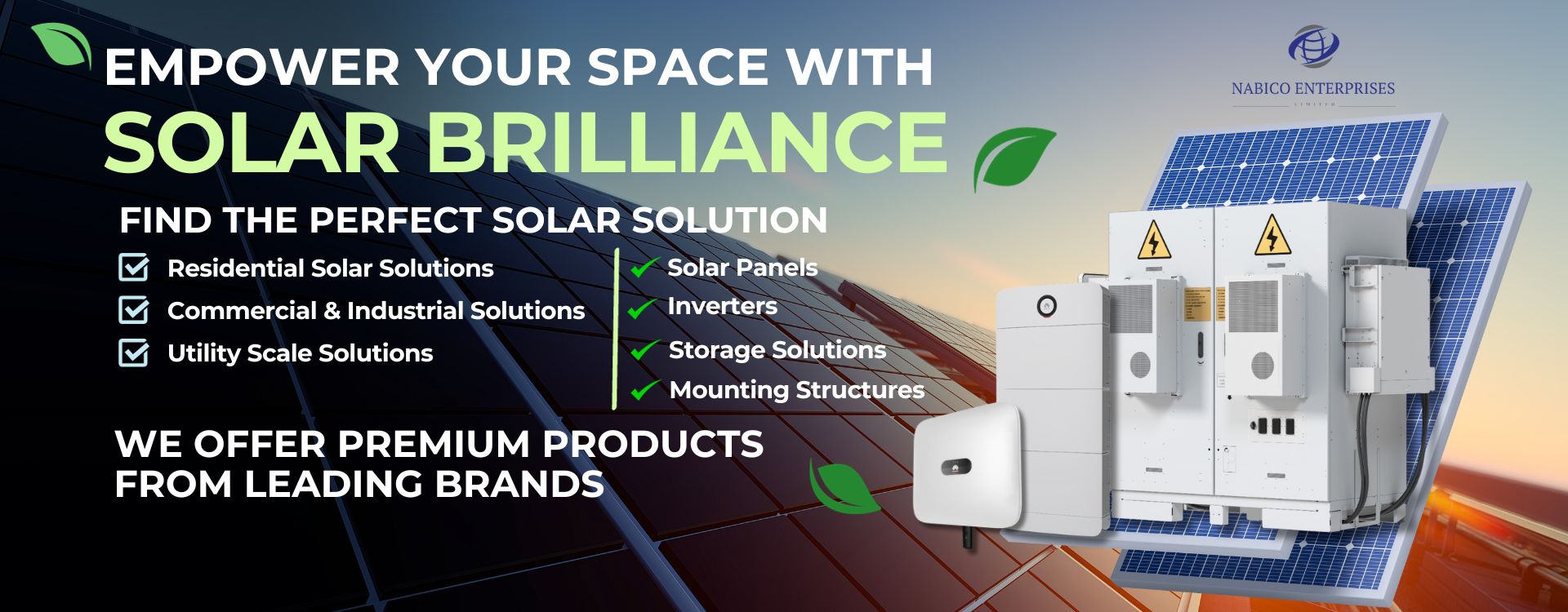 Nabico Website Solar Banner
